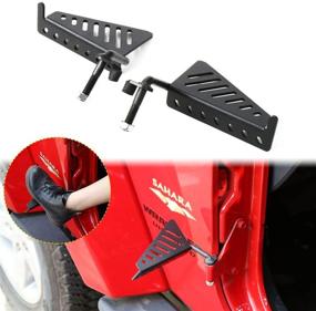 img 4 attached to 🦶 JeCar Передние ножки педали металлические для Jeep Wrangler JK JKU (2007-2018), JL JLU (2018-2020) & Гладиаторы JT (2020), черные