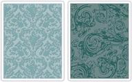 sizzix texture fades a2 embossing folders: damask & regal flourishes by tim holtz - enhance your crafts! logo