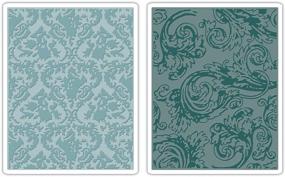 img 1 attached to Sizzix Texture Fades A2 Embossing Folders: Damask & Regal Flourishes by Tim Holtz - Enhance your Crafts!