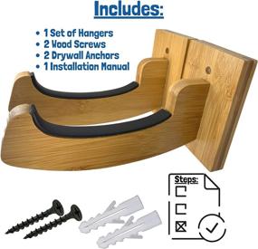 img 1 attached to 🏄 Bamboo Surfboard Wall Mount: Stylish Wooden Rack to Showcase Your Favorite Board Indoors