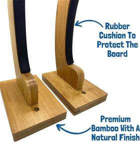img 3 attached to 🏄 Bamboo Surfboard Wall Mount: Stylish Wooden Rack to Showcase Your Favorite Board Indoors