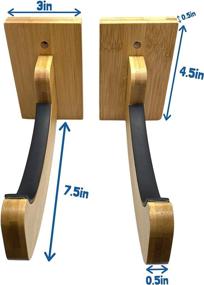 img 2 attached to 🏄 Bamboo Surfboard Wall Mount: Stylish Wooden Rack to Showcase Your Favorite Board Indoors