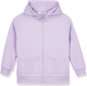 img 1 attached to Kid Nation Unisex Sport Fabric Hoodie: Athletic Zip-Up Sweatshirt for Kids (4-12 Years)