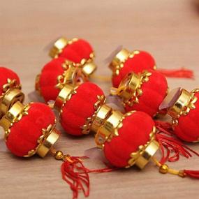 img 1 attached to Yahpetes Red Lantern 16 Piece Lucky Hanging Lanterns Decoration 1.97-inch x 2.17-inch - New Year Wedding Party Hang Mini Lantern Home Decoration for Chinese Spring Festival and Celebration