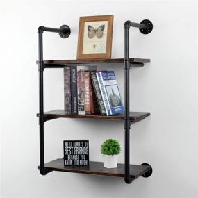 img 2 attached to Weven Industrial Bookshelf Floating Farmhouse