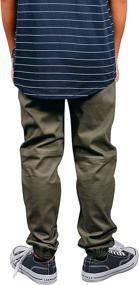 img 3 attached to Brooklyn Athletics Jogger Stretch Trousers Boys' Clothing : Active