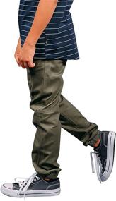 img 2 attached to Brooklyn Athletics Jogger Stretch Trousers Boys' Clothing : Active