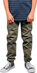 img 4 attached to Brooklyn Athletics Jogger Stretch Trousers Boys' Clothing : Active