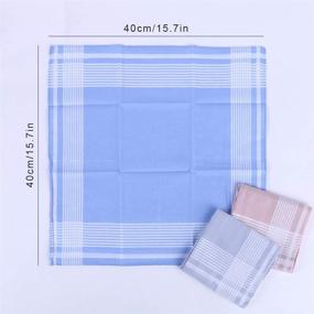 img 3 attached to 🌸 Timeless Elegance: Huture Vintage Handkerchiefs with Fashionable Checkered Design