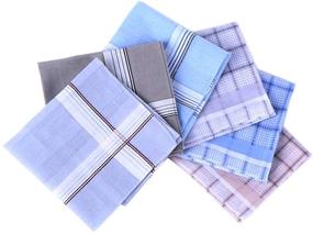 img 4 attached to 🌸 Timeless Elegance: Huture Vintage Handkerchiefs with Fashionable Checkered Design