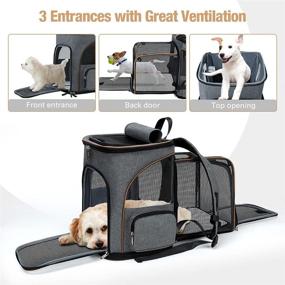 img 2 attached to Expandable Pet Carrier Backpack - Lekereise Cat & Dog Backpack for Small Dogs and Cats