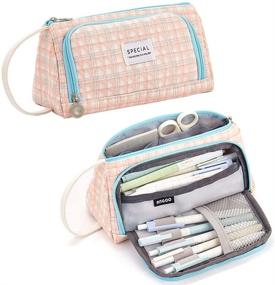 img 4 attached to 🖊️ Oyachic Big Capacity Pencil Case: Spacious Handheld Pen Pouch for Stationery Organization at School, Office, or College