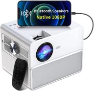 🎥 native 1080p bluetooth projector: portable hifi speaker movie projector with 4k 7500l video protectors – ideal for home theater/outdoor cinema! (compatible with tv stick, hdmi, vga, usb, tf, av). includes remote control! logo