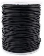 cleverdelights 30 feet of black hollow rubber tubing - 2mm diameter tube cord - 1/16 inch outer diameter (od) x 1/64 inch inner diameter (id) logo