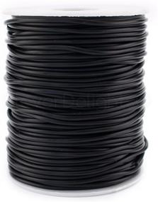 img 3 attached to CleverDelights 30 Feet of Black Hollow Rubber Tubing - 2mm Diameter Tube Cord - 1/16 inch Outer Diameter (OD) x 1/64 inch Inner Diameter (ID)