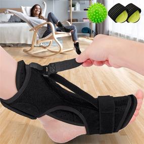 img 4 attached to 👣 Enhanced Night Splint for Plantar Fasciitis Relief, Homcary Universal Ankle Brace for Heel Pain and Foot Drop with Arch Support Set, Effective Achilles Tendonitis Night Splint for Men and Women