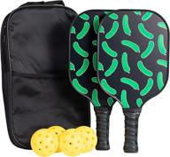 composite pickleball paddle set pickles logo