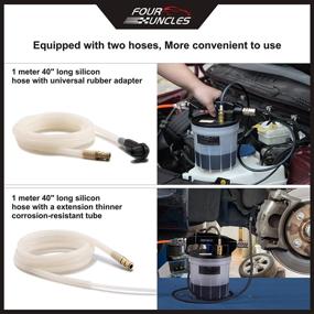 img 3 attached to FOUR UNCLES 2L Vacuum Brake Bleeder Kit - Air 🔧 Brake Bleeder with 2L Brake Fluid Extractor and 1L Refilling Bottle