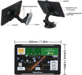 img 3 attached to 🚗 7-дюймовая HD сенсорная GPS-навигационная система для автомобиля с пожизненными картами, 8 ГБ 256 МБ, голосовым оповещением, предупреждением о камерах скорости и оповещением о движении