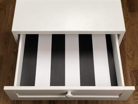 img 3 attached to 🔳 Scentennials Midnight Streak Scented Drawer and Shelf Liners: Black & White Stripes - Six Large 16.5 x 22 Inch Non-Adhesive Sheets for Closet Shelves and Dresser Drawers