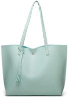 👜 stylish dreubea leather shoulder handbag: spacious capacity for women's essentials logo