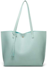 img 4 attached to 👜 Stylish Dreubea Leather Shoulder Handbag: Spacious Capacity for Women's Essentials
