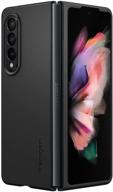 spigen air skin galaxy z fold 3 5g case (2021) - black logo