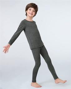 img 3 attached to LAPASA Boys Thermal Underwear Set - Fleece Lined Kids Long 🔥 Johns Winter Base Layer Top & Bottoms (Thermoflux B03/Heatgen B18) - Enhanced SEO