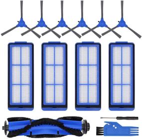 img 4 attached to Replacement Parts Kit for Eufy 11S Max, 15C Max, 30C Max, G30, G30 Edge, G10 Hybrid Robotic Vacuum Cleaner - Includes 4 Filters, 6 Side Brushes, 1 Roller Brush