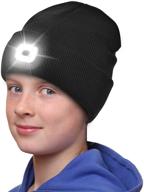 🧢 stay cozy and illuminated with the etsfmoa unisex led beanie hat - perfect gifts for kids boys and girls logo