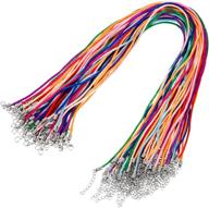 📿 premium 60-piece set: outus 2.0mm satin silk necklace cords - 20 inches, with extension chain and lobster clasp in multicolor shades logo