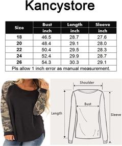 img 1 attached to Stylish Kancystore Womens Plus Size Tops: Color Block Raglan Long Sleeve Shirts for Casual Fall Fashion!