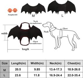 img 2 attached to 🎃 Halloween Dog Bat Wings Pet Costume with Pumpkin Bells for Halloween Party Decorations, Cute Puppy Dog and Cat Collar Bat Wings Cosplay Party Dress Up Funny Cool Apparel