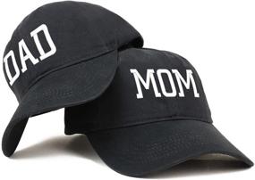 img 2 attached to 🧢 Stylish Cotton Couple Caps Set by Capital Mom and Dad - Trendy Apparel Shop