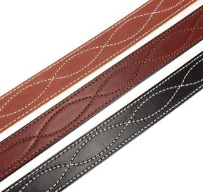 img 2 attached to Amish Made Western Leather Brown Men's Accessories for Belts