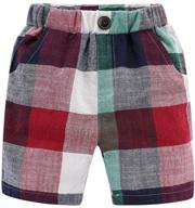 🩳 vibrant gingham summer shorts for littlespring little toddler boys logo