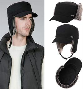 img 2 attached to 🎩 Warm and Stylish Jeff & Aimy Unisex Winter Earflap Trapper Hat – Perfect for Hunting and Skiing