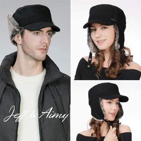 img 3 attached to 🎩 Warm and Stylish Jeff & Aimy Unisex Winter Earflap Trapper Hat – Perfect for Hunting and Skiing