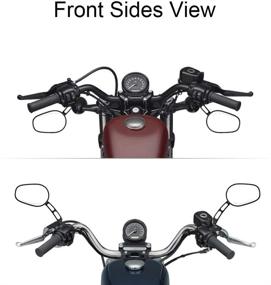 img 3 attached to Road King Street Electra Glide Dyna Softail Road Glide Motorcycle Rearview Mirrors for 1982-2020 (Black Sportster Style)