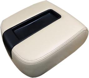 img 4 attached to 🔍 NHILES Center Console Lid Arm Rest Cover Replacement - 2007-2014 Chevy Chevrolet Silverado, Tahoe, Suburban, Avalanche, GMC Sierra, Yukon, Yukon XL - Beige