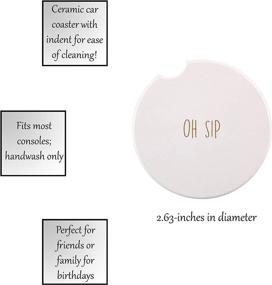 img 1 attached to 🍽️ Enhance Your Dining Experience with SIPS Drinkware Ceramic Drink Coaster