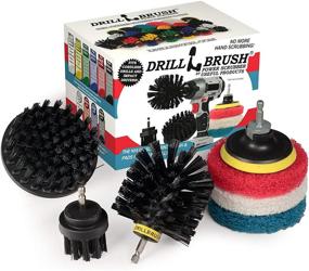 img 4 attached to 🔨 Drillbrush Grill Accessories: Power Scrub Brush with Blue Cleaning Pads for Bathroom, Shower & Grill Cleaning - Ultimate Drillbrush Kit