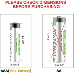 img 3 attached to 🔋 8 шт. NiMH 1.2V AAA 600 мАч аккумуляторы - идеальны для солнечных фонарей, садовых фонарей, гирлянд и других устройств - Dynpower заряженные заранее тройные A высокой производительности, широкий диапазон температур