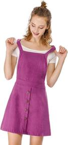 img 3 attached to Allegra Women's Corduroy Overall Pinafore Dress - Fashion Apparel for Women