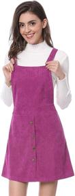 img 2 attached to Allegra Women's Corduroy Overall Pinafore Dress - Fashion Apparel for Women