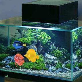 img 2 attached to Улучшите свой аквариум с набором из 3-х светящихся искусственных рыбок: плавающей декоративной силиконовой украшенью для аквариума, соленоводных подделок для создания яркой подводной симуляции.