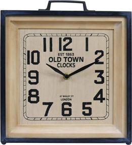 img 4 attached to 🕰️ NIKKY HOME 12 Inch Old Town Mantel Clock - Battery Operated Vintage Classic Table Clock for Living Room Decor Shelf - Chic Desktop and Countertop Home Décor