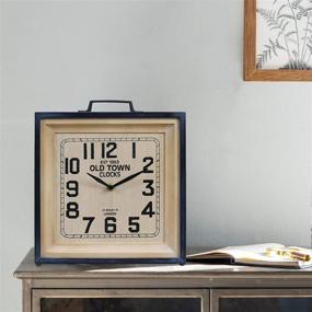 img 1 attached to 🕰️ NIKKY HOME 12 Inch Old Town Mantel Clock - Battery Operated Vintage Classic Table Clock for Living Room Decor Shelf - Chic Desktop and Countertop Home Décor