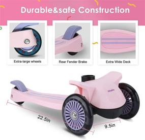 img 1 attached to 🛴 Wheelive 2 in 1 Kick Scooter for Kids: 3-Light Up Wheels, Removable Seat, Adjustable Heights! Perfect for Boys & Girls 2-6 Years Old!