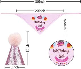 img 2 attached to 🎉 GAGILAND Ошейник с галстуком, шапкой и баннером на день рождения собаки - модные аксессуары для особого дня вашей собаки!